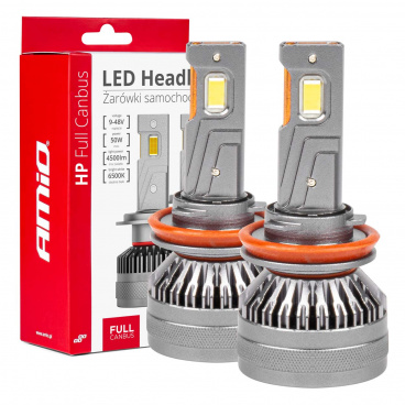 LED-Hauptscheinwerferlampen H8/H9/H11/H16 HP Serie Full Canbus AMiO-03677