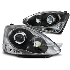 Honda Civic 2004–06 Schrägheck klare Frontleuchten schwarz