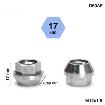 Leichte Stahlmutter mit reduziertem Kopf, M12x1,5 Kegel, verchromt, 1 Stück Leichte Stahlmutter mit reduziertem Kopf, M12x1,5 Kegel, verchromt, 1 Stück