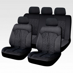 Luxus-Universalautoabdeckungen Milano 9-teilig schwarz