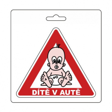 Aufkleber KIND IM AUTO (105 x 120 mm)