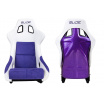 Sportstuhl SLIDE KS2 Premium Weiß Lila Velours & Lila Glitzer