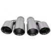 Endrohr 89mmx2 Eingang 70mm Poliert Set