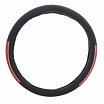 Lenkradbezug aus Leder, schwarz - rot 37-39 cm