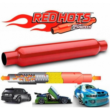 Sportresonator bzw. Sportauspuff FLOWTECH RED HOT 55, 60 und 67 mm (Außendurchmesser) Sportresonator bzw. Sportauspuff FLOWTECH RED HOT 55, 60 und 67 mm (Außendurchmesser)