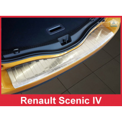Edelstahlabdeckung - Schwellenschutz für die hintere Stoßstange Renault Scenic IV 2016-17