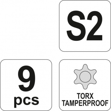 Satz TORX-Schlüssel mit einem Loch von 9 Stück länger Satz TORX-Schlüssel mit einem Loch von 9 Stück länger