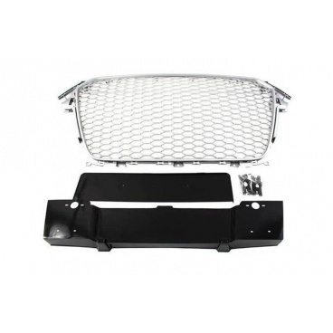 Grill Audi A4 B8 RS-Style Silber-Schwarz PDC