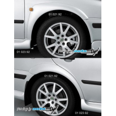 Škoda Octavia Kotflügelverbreiterungen breit schwarz mit der Möglichkeit der Lackierung in einer anderen Farbe