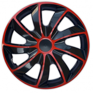 Radkappen Quad Bicolor Red 13-16" (je 1 Stück) Radkappen Quad Bicolor Red 13-16" (je 1 Stück)