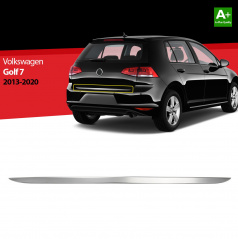 Untere Kofferraumschiene aus Edelstahl und Chrom für VW Golf 7 2012–20 HTB