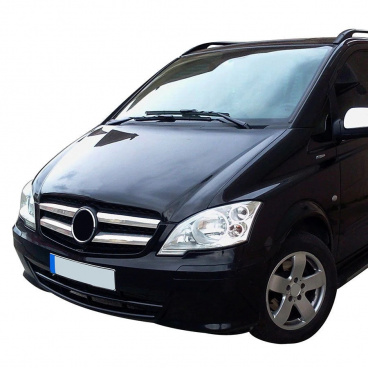 Mercedes Vito W639 2010-14 Frontverkleidungslamellen aus Edelstahl Mercedes Vito W639 2010-14 Frontverkleidungslamellen aus Edelstahl