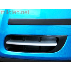 Zierleisten (ohne Nebelscheinwerfer) – ABS silber matt, Roomster / Fabia II