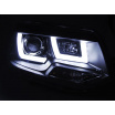 Klare Frontleuchten für VW T5 2010–2015, U-Typ, schwarz