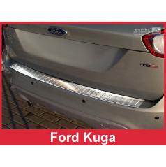Edelstahlabdeckung - Schwellerschutz für die hintere Stoßstange Ford Kuga I 2008-12