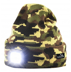 ARMY-Kappe mit LED-Taschenlampe, USB-Aufladung