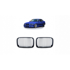 Grill BMW 3 E36 Compact einzelnes Rippe Glänzend Schwarz