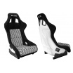 Sportsitz SLIDE KS2 Premium Schwarz & Logo Muster Velours Weiß Glitter