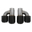 Endstück des Schalldämpfers 101mmx2 Eingang 70mm Carbon Gloss Set