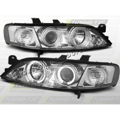 OPEL VECTRA B 1999-02 FRONTKLARLEUCHTEN ANGEL EYES CHROM