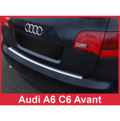 Edelstahlabdeckung - Schwellenschutz für die hintere Stoßstange Audi A6 C6 Avant 2005-11