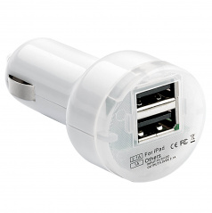 LED-USB-Ladegerät, blaue Hintergrundbeleuchtung 12–24 V (1,01 bis 2,1 A)