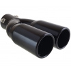 Sport-Edelstahl-Endstück Dual 2x63 mm schwarz