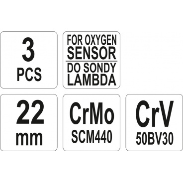 Satz Steckschlüssel für Lambdasonden 3-tlg Satz Steckschlüssel für Lambdasonden 3-tlg
