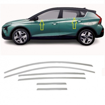 Hyundai Bayon Fensterverkleidung Edelstahl