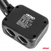 Zigarettenanzünder-Verteiler mit Ladegerät 2x USB-A 1x USB-C 12V 24V 100W 180° AMIO-04357