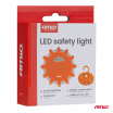 Akkubetriebene Notfall-Autolampe mit LED-Taschenlampenfunktion 12SMD+3SMD 650mAh (BATT) rot AMIO-04673