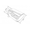 Endrohr 89mm Eingang 70mm Poliert