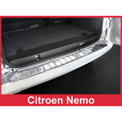 Edelstahlabdeckung - Schwellenschutz für die hintere Stoßstange Citroen Nemo 2007+