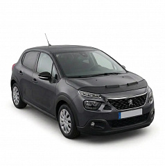 Verkleidung der Vorderseite der Motorhaube schwarz Peugeot 3008 2016-24