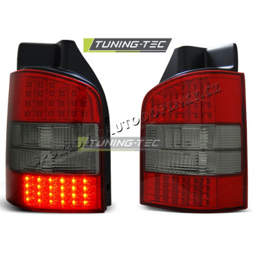 VW T5 2003–09 LED-Heckleuchten in rotem Rauch