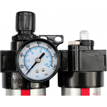 Luftdruckregler 1/2", 0-1MPa, mit Filter und Schmierung