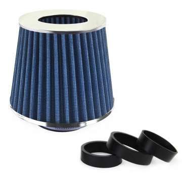 Konischer Luftfilter Blau + 3 Adapter