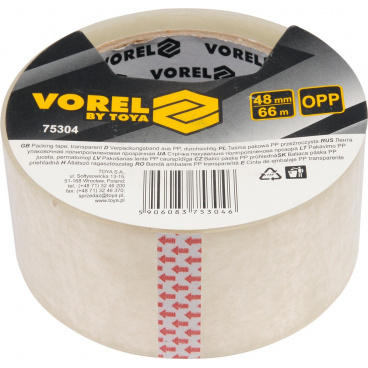 Transparentes PP-Paketband, 48 mm x 66 m Transparentes PP-Paketband, 48 mm x 66 m
