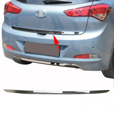 Edelstahlabdeckung für die Unterkante des Kofferraums Hyundai i20 2015-18 Edelstahlabdeckung für die Unterkante des Kofferraums Hyundai i20 2015-18
