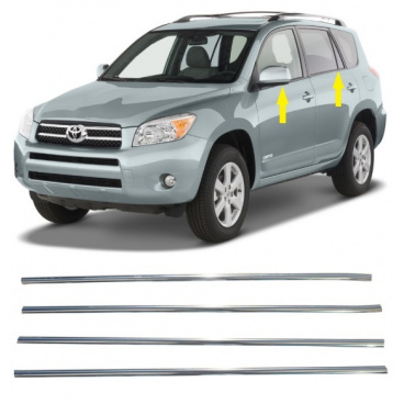 Untere Fensterverkleidung aus Edelstahl Toyota RAV4 2005-12