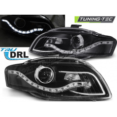 AUDI A4 B7 11.2004-03.08 Klare Frontleuchten Daylight Black DRL