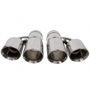 Endstück des Schalldämpfers 89mmx2 Eingang 76mm Poliert Set Endstück des Schalldämpfers 89mmx2 Eingang 76mm Poliert Set