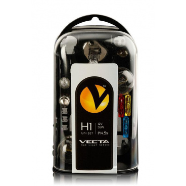 Box mit Glühbirnen inkl. Sicherung UNI 12V/H1 VECTA Box mit Glühbirnen inkl. Sicherung UNI 12V/H1 VECTA