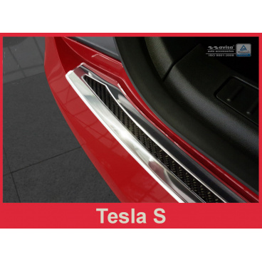 Carbon-Abdeckung – Schwellenschutz für die hintere Stoßstange Tesla S 2012–17