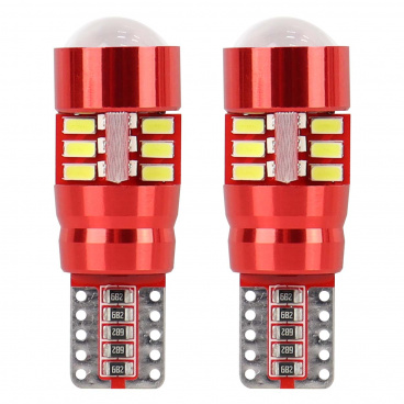 Leuchtmittel 27 SMD LED T10 (W5W) 12V weiß CAN-BUS mit Linse