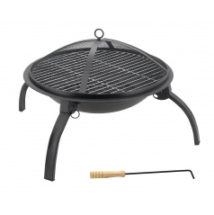 Feuerstelle mit VESUV-Grillrost mit Deckel