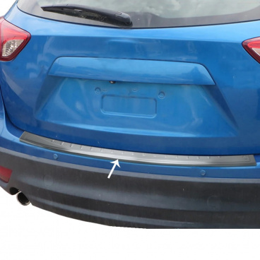 Kantenabdeckung der hinteren Stoßstange aus gebürstetem Edelstahl Mazda CX-5 2012–2017 Kantenabdeckung der hinteren Stoßstange aus gebürstetem Edelstahl Mazda CX-5 2012–2017