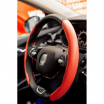 Lenkradseitenverkleidung 36-38 cm rot Carbon