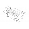 Endrohr 101mm Eingang 70mm Poliert