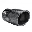 Sportauspuffblende aus Edelstahl Carbon 90 mm